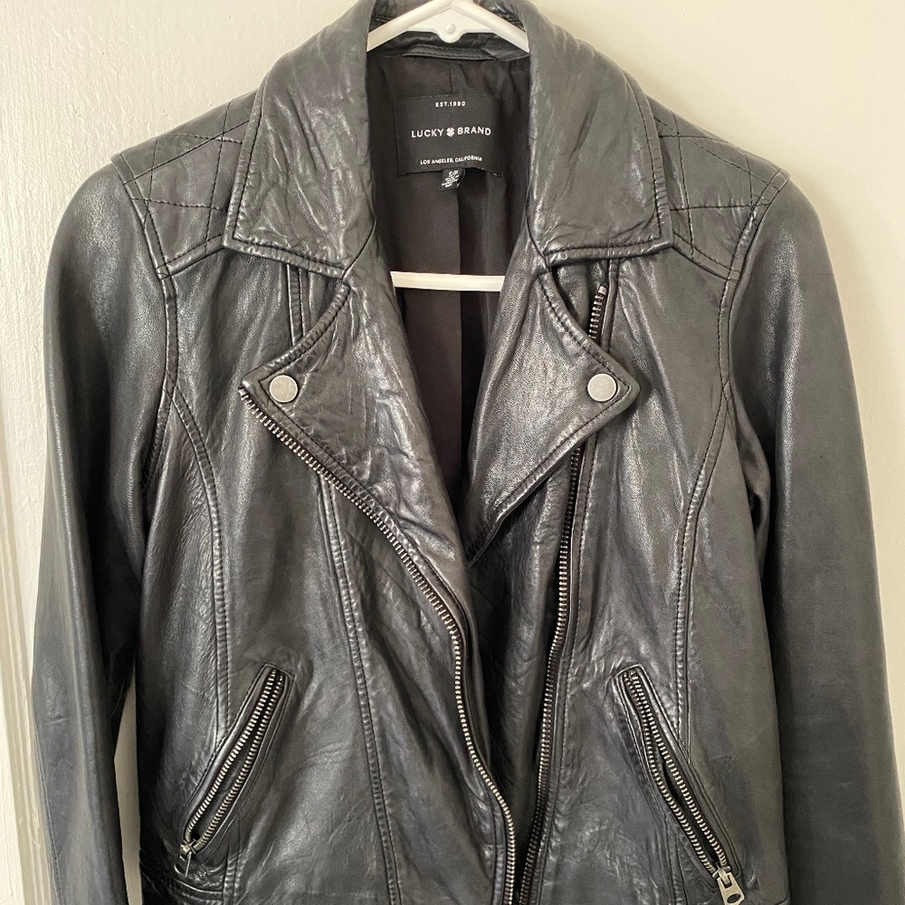 Leather Jacket Lucky Brand